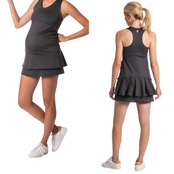Playing 9 Maternity Tennis/Pickleball Dress - Picture 1 of 8